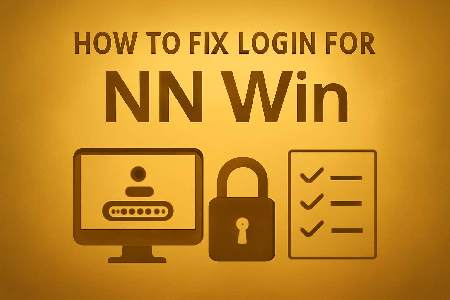 An informative visual representation for fixing login issues on NN Win.