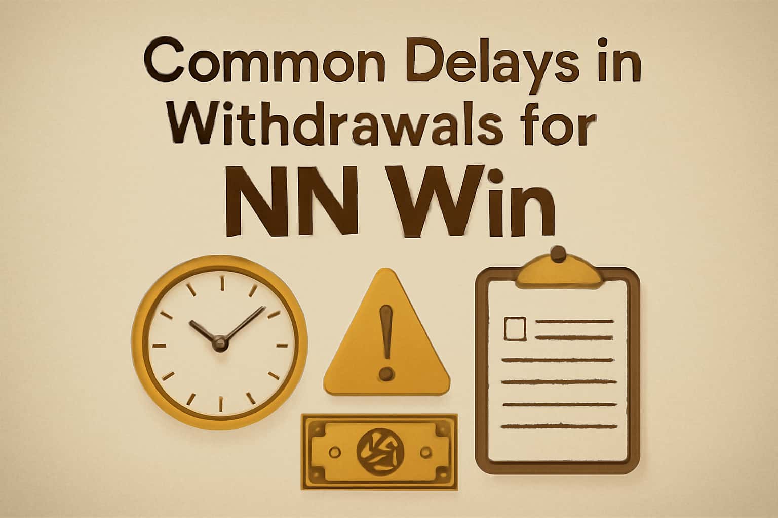 An informative display about Common Delays in Withdrawals for NN Win.