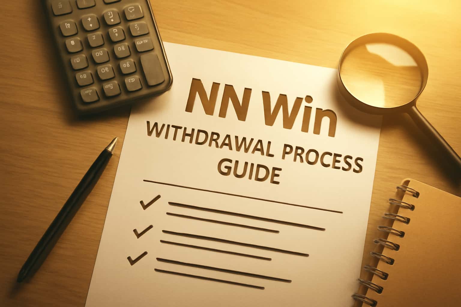 An informative visual representation of the NN Win withdrawal process with a futuristic design.