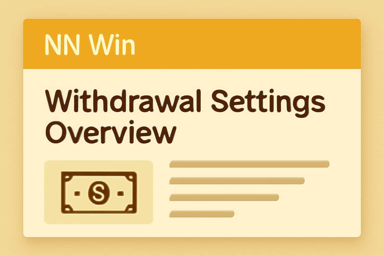 An informative graphic illustrating NN Win Withdrawal Settings with a focus on security.