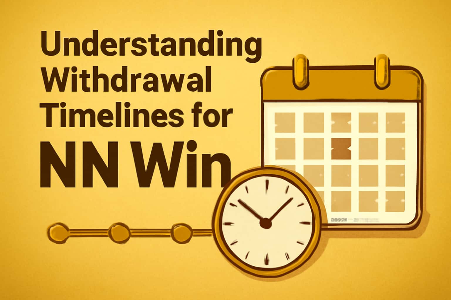 An informational graphic depicting the withdrawal timelines for NN Win.